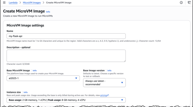 Run isolated sandboxes with full lifecycle control: AWS Lambda introduces MicroVMs